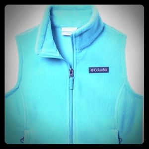 NWOT Girls Turquois Columbia Fleece Vest